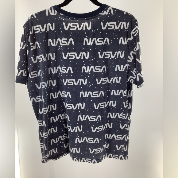NASA T-Shirt Size American Dream Team Network Large Blue and white cotton - Picture 2 of 10